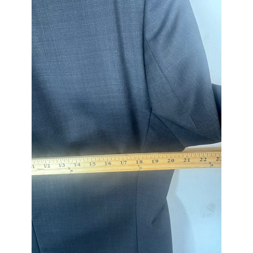 Calvin Klein Mens Charcoal Gray 100% Wool 2-Button Suit‎ Jacket Blazer 40R